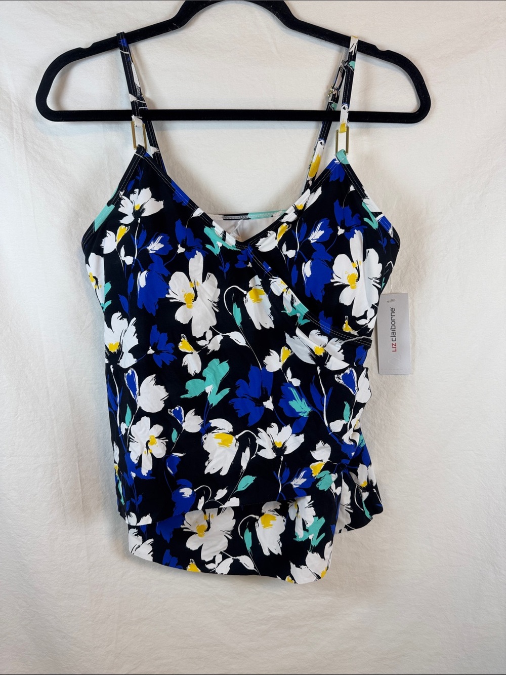Liz Claiborne Swim Top Women’s 14 Garden Bloom NWT